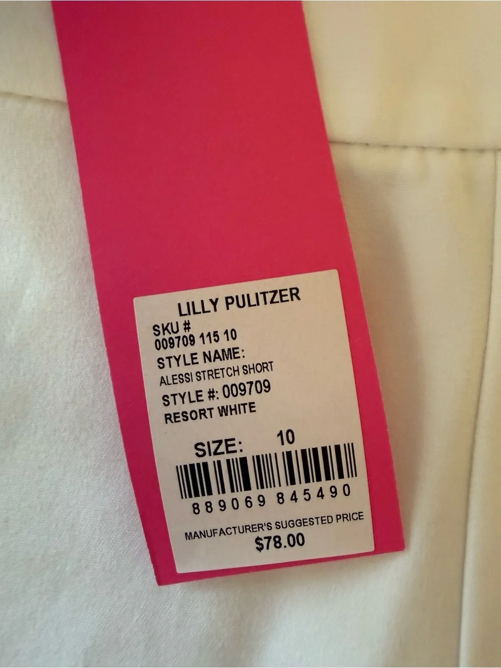 NWT Lilly Pulitzer Alessi Stretch Shorts in Resort White - Picture 2 of 3